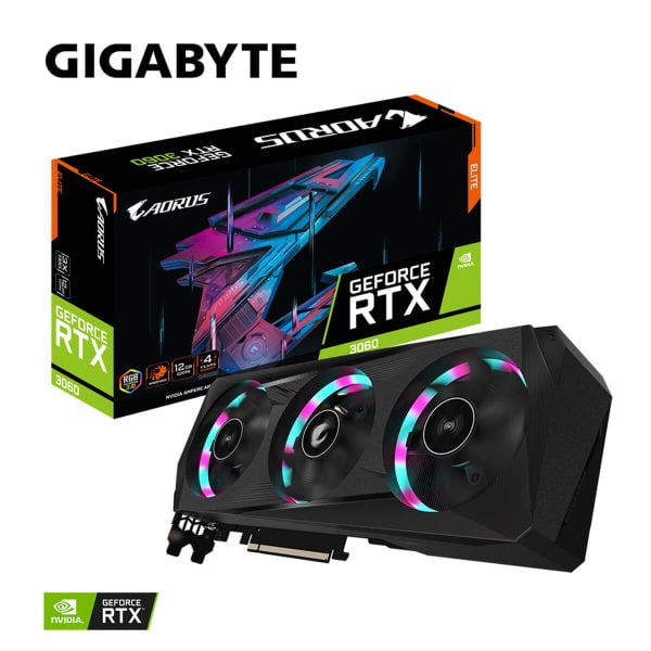 AORUS GeForce RTX™ 3060 ELITE 12G 12GB GDDR6 LHR H1 - Ngôi Sao Sáng Computer